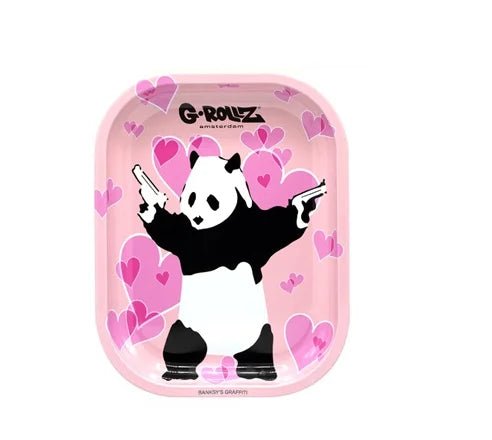 Bandeja Métalica Panda Banksy Pequeña G-Rollz - BaePinkBandeja