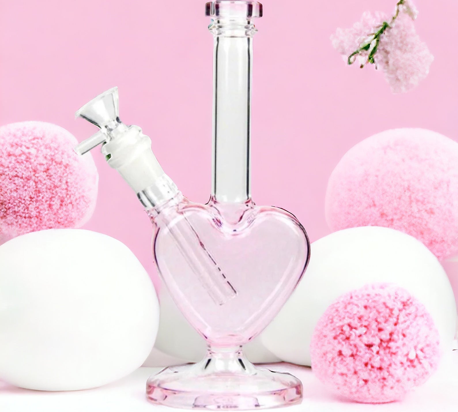 Bong Heart 23 cms con Quemador Corazón - BaePink