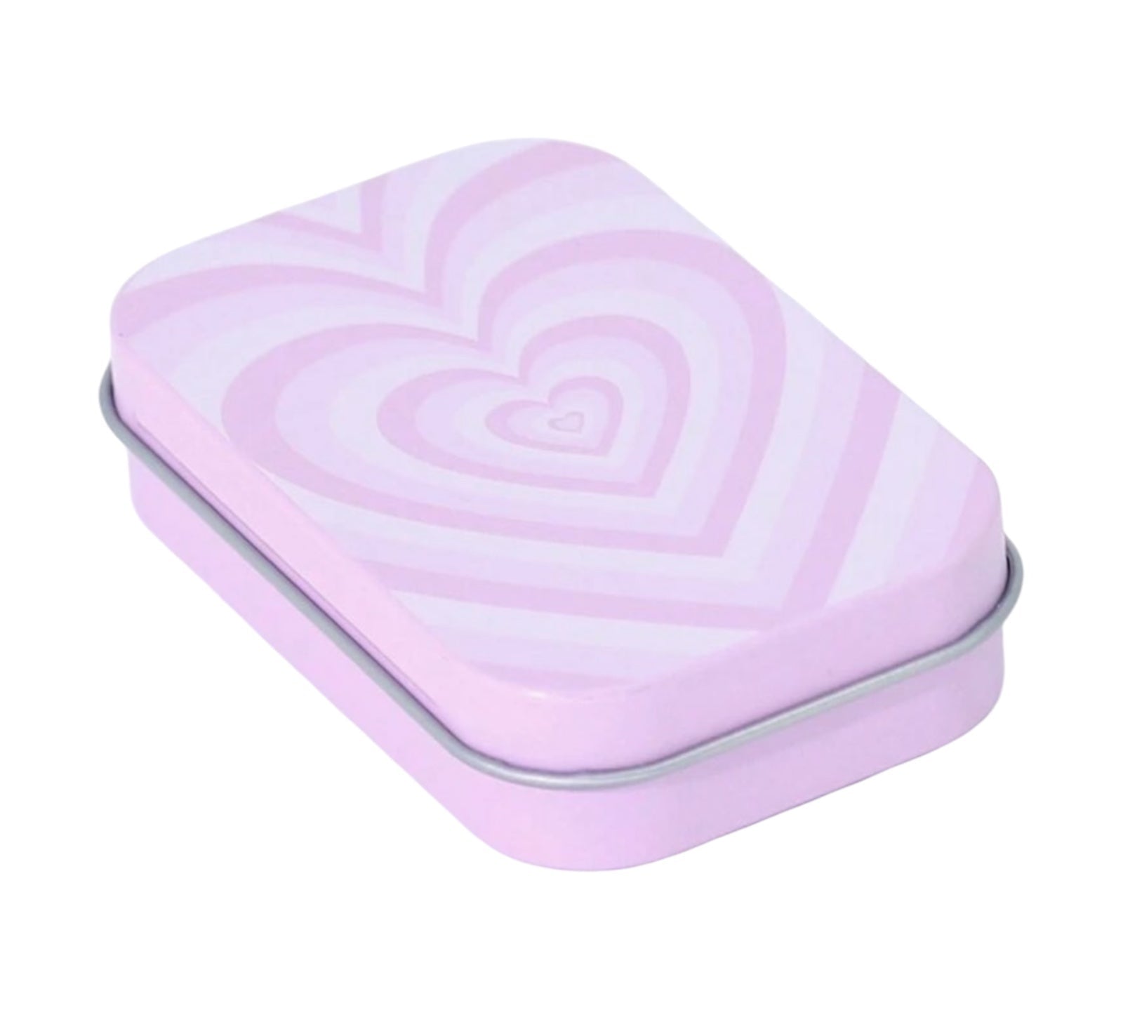 Caja Contenedora Metálica Corazones - BaePink