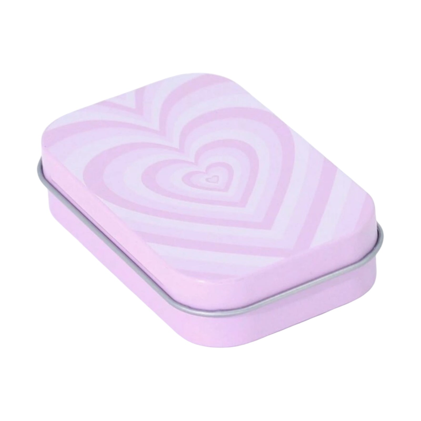 Caja Contenedora Metálica Corazones - BaePink