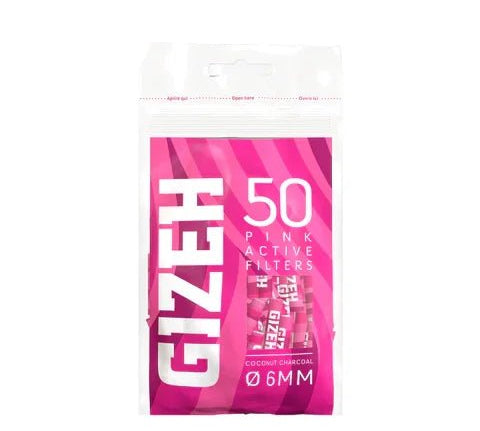 Filtros Carbón Activado 6mm 50 unidades - BaePink