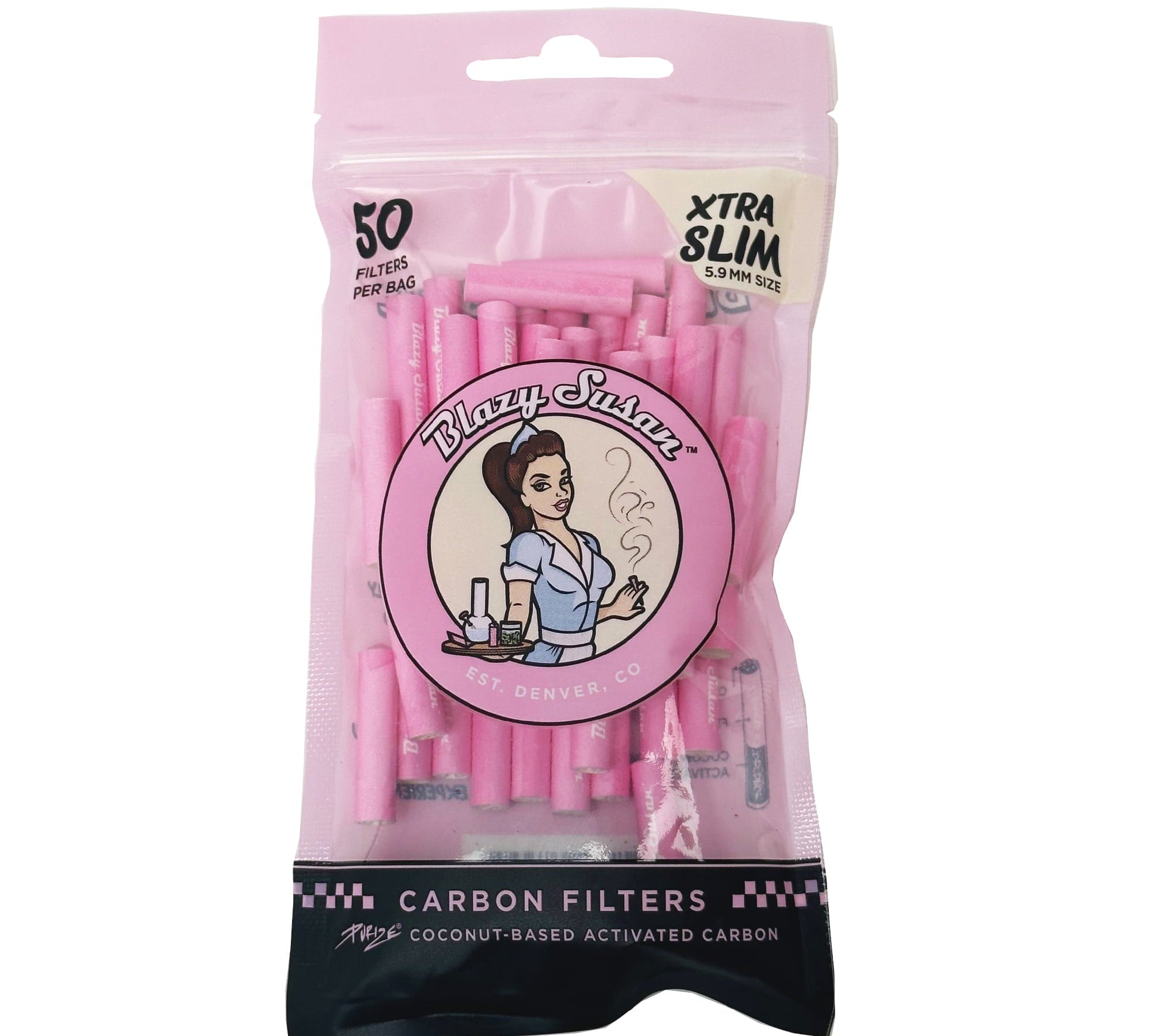 Filtros Carbón Activo/Coco Extra Slim Blazy Susan (50 u) - BaePink