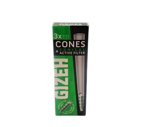 Gizeh 3 Conos Pre-enrolados King Size Black + Filtro Activo - BaePinkPapelillos