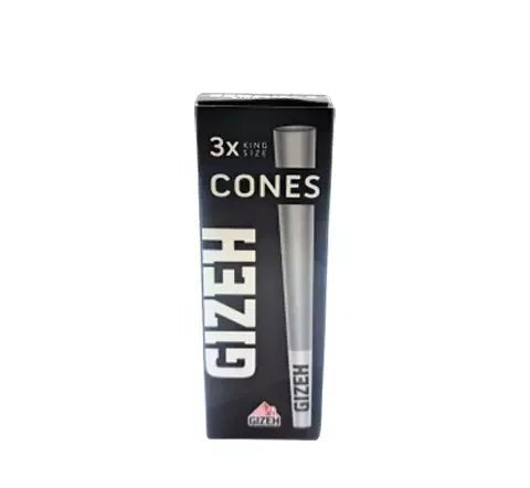 Gizeh 3 Conos Pre-enrolados King Size Black - BaePinkPapelillos