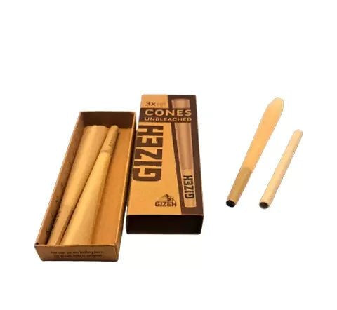 Gizeh 3 Conos Pre-enrolados King Size Unbleached - BaePinkPapelillos