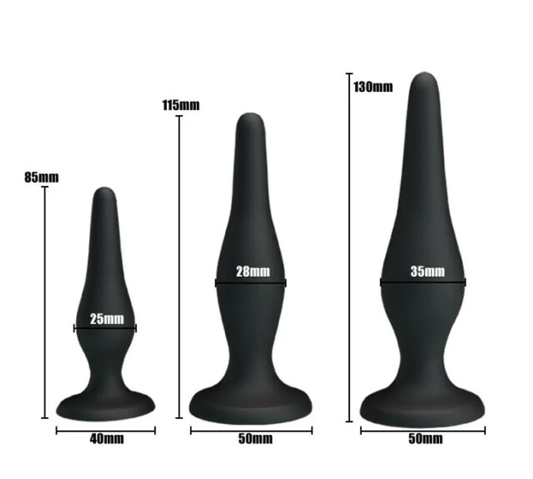 Kit Anal Negro 3 piezas Pretty Love - BaePink