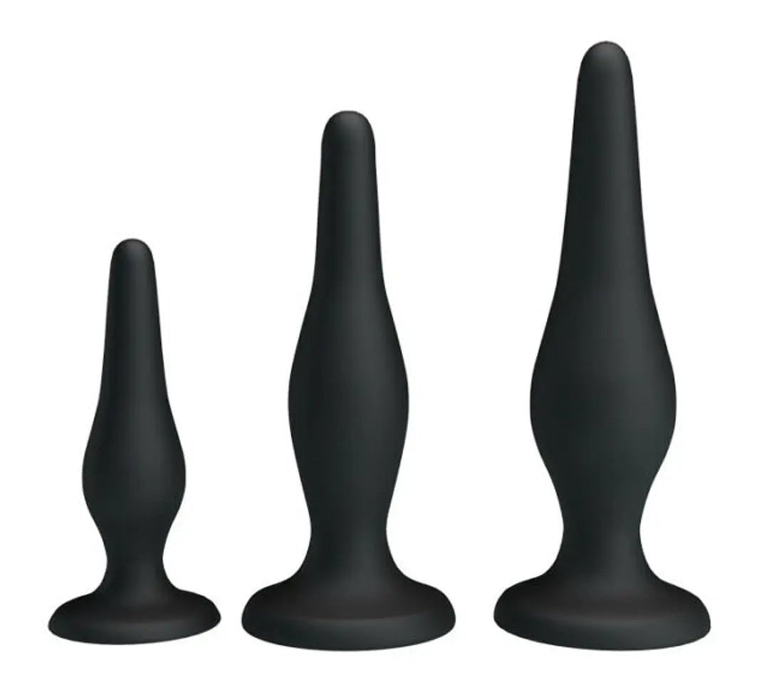 Kit Anal Negro 3 piezas Pretty Love - BaePink
