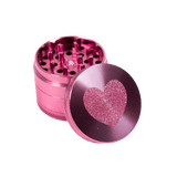 Moledor Aluminio Corazón 50 mm 4 partes - BaePinkMoledor