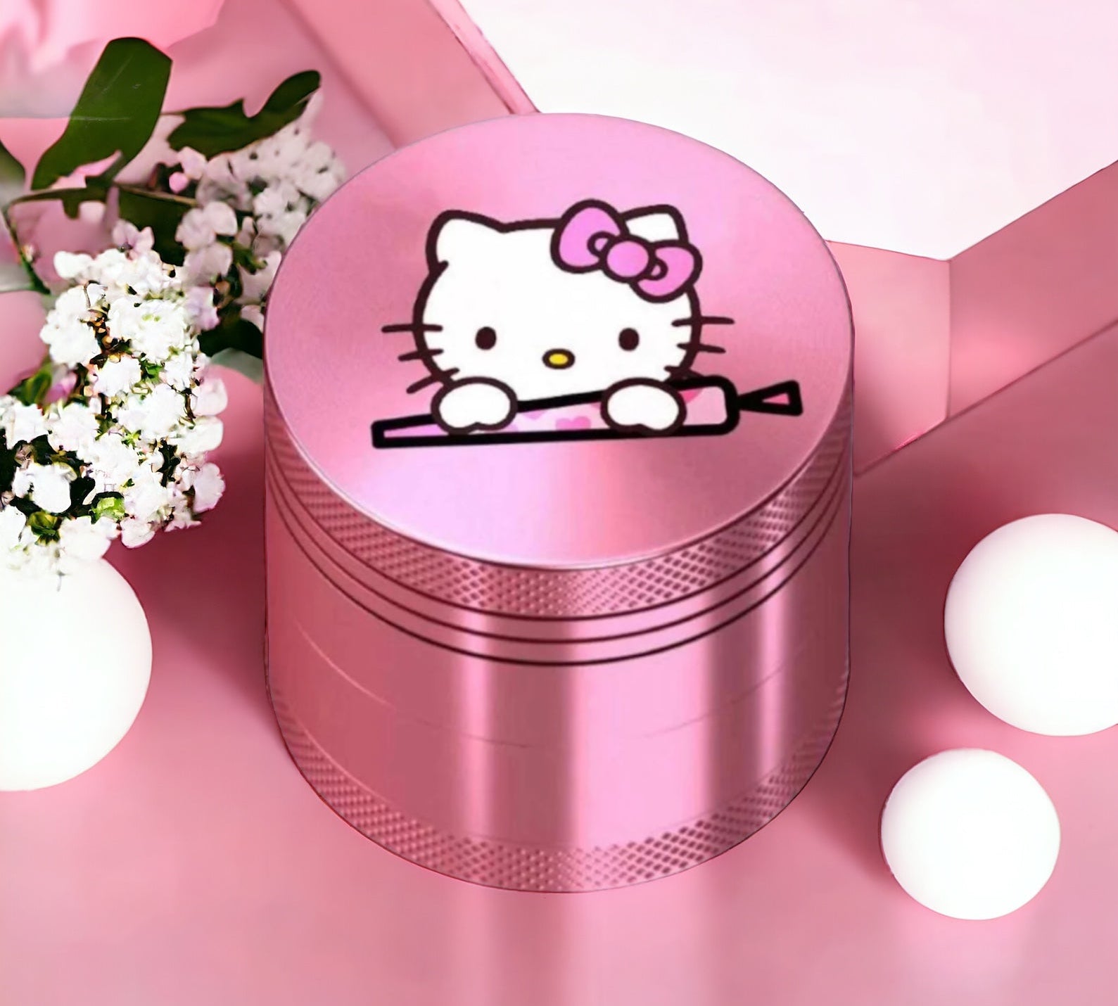 Moledor Aluminio Hello Kitty 63mm - BaePink