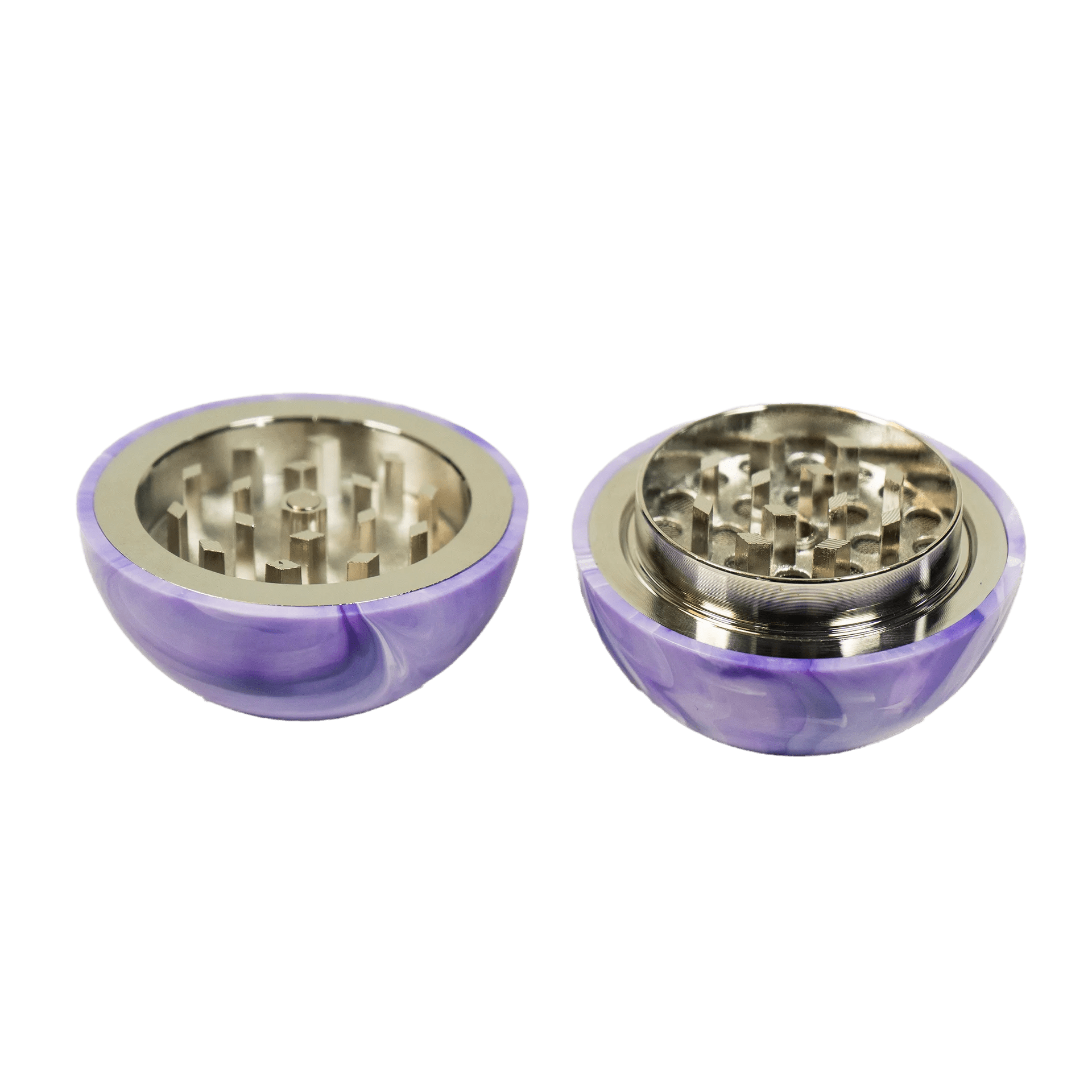Moledor Esferico Marmolado Morado 50 mm - BaePinkMoledor