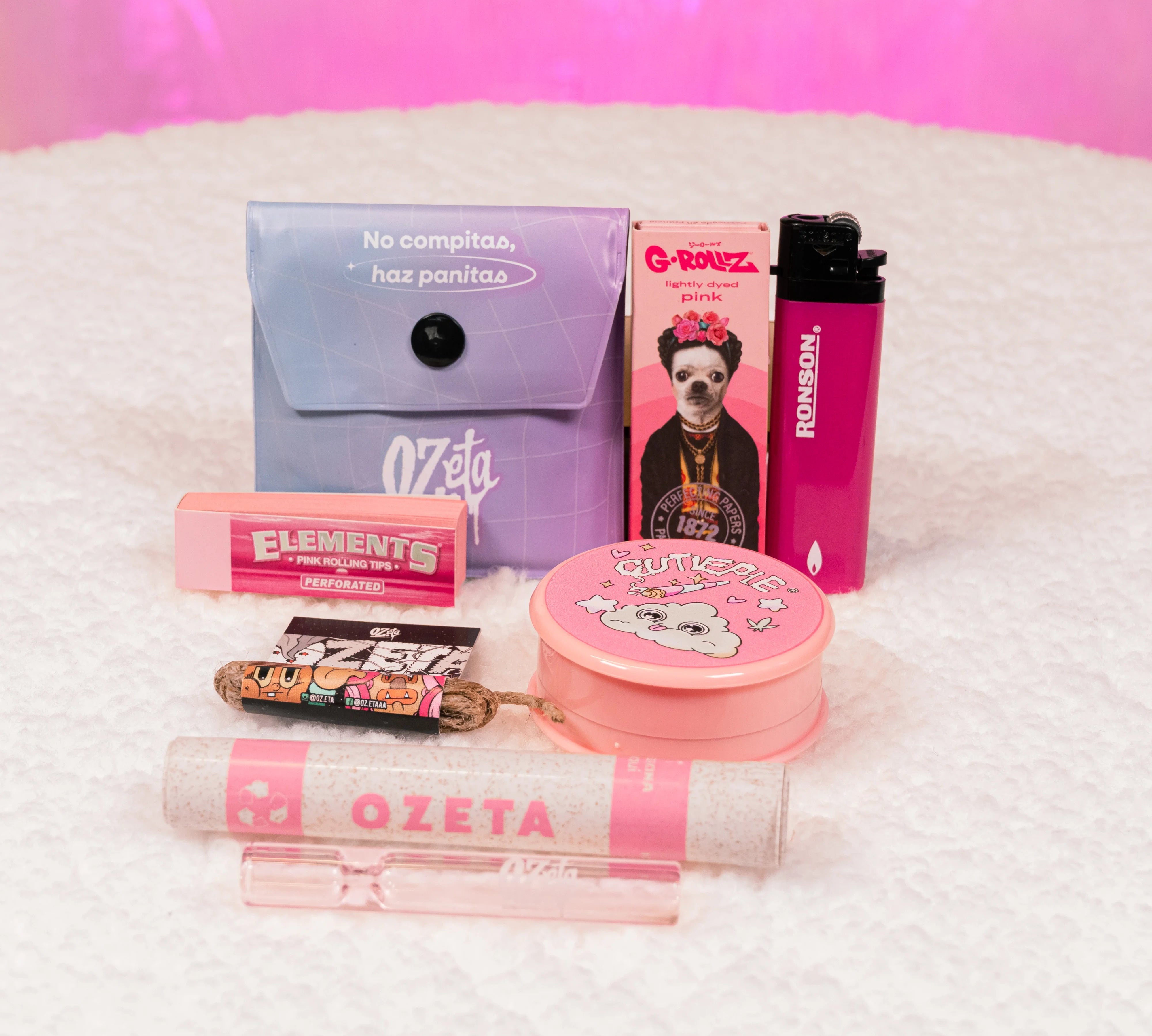 Pack Baepink Rosado + Moledor + Portacaño + Papelería 🌸✨ - BaePinkPack