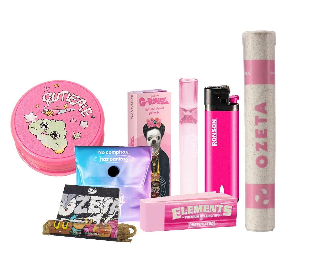 Pack Baepink Rosado + Moledor + Portacaño + Papelería 🌸✨ - BaePinkPack