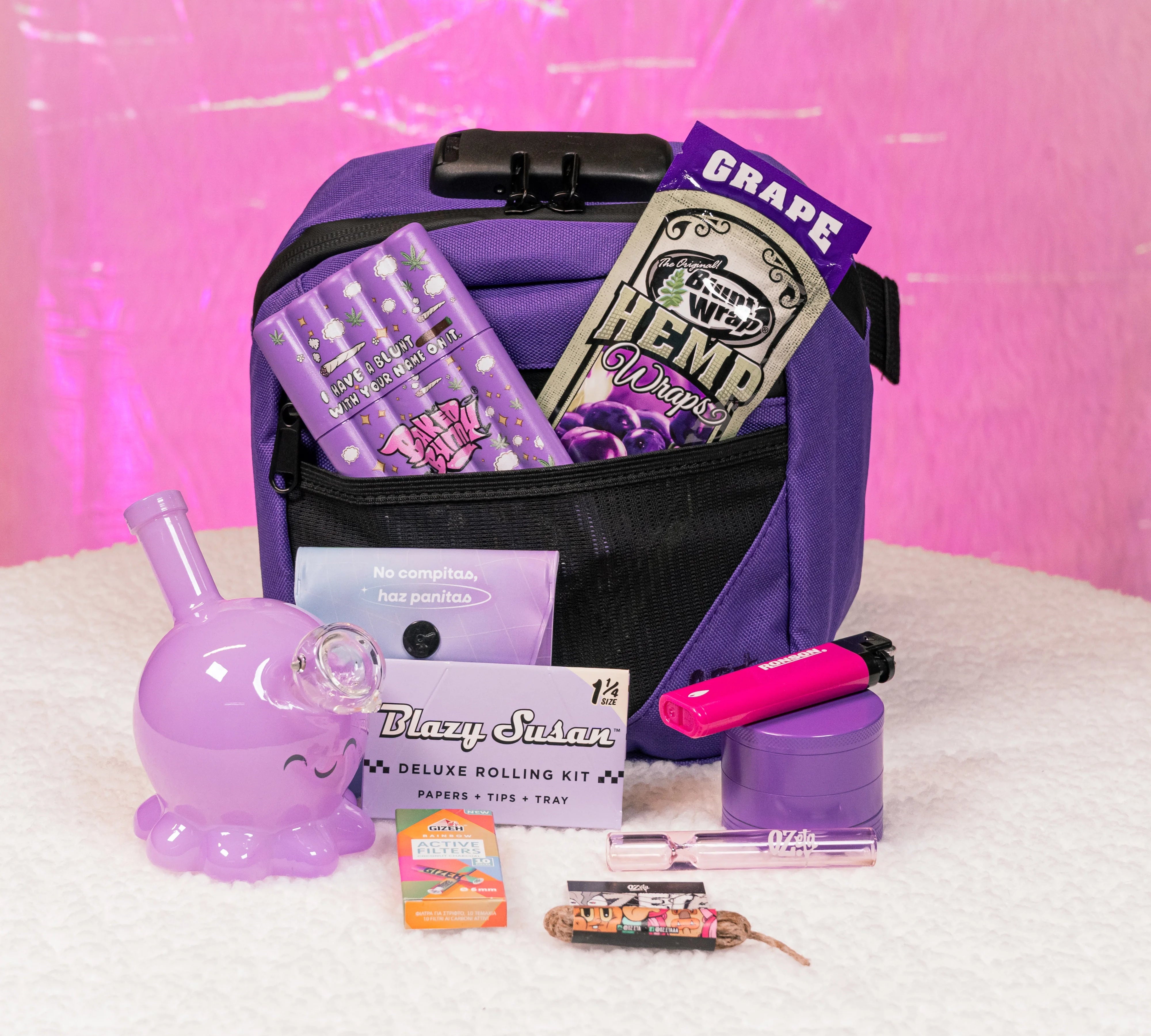 Pack Banano Morado + Bubler + Papelería 🐙💜 - BaePinkPack