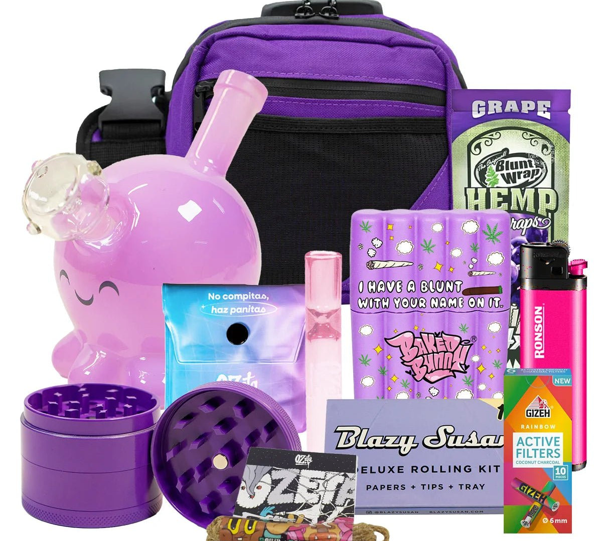 Pack Banano Morado + Bubler + Papelería 🐙💜 - BaePinkPack
