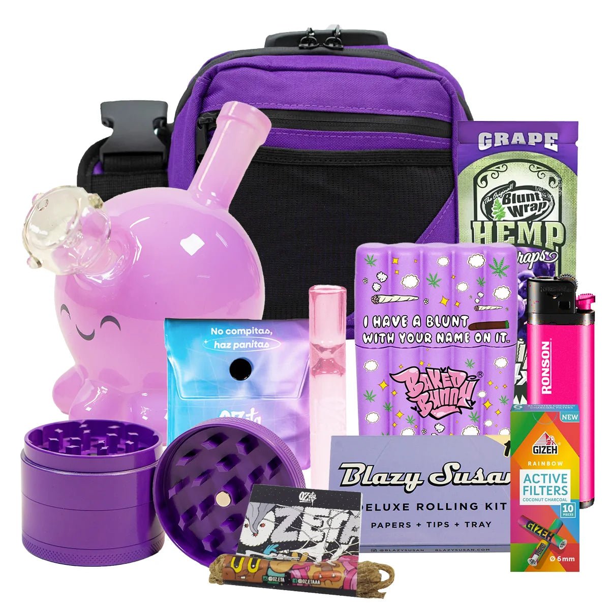 Pack Banano Morado + Bubler + Papelería 🐙💜 - BaePinkPack