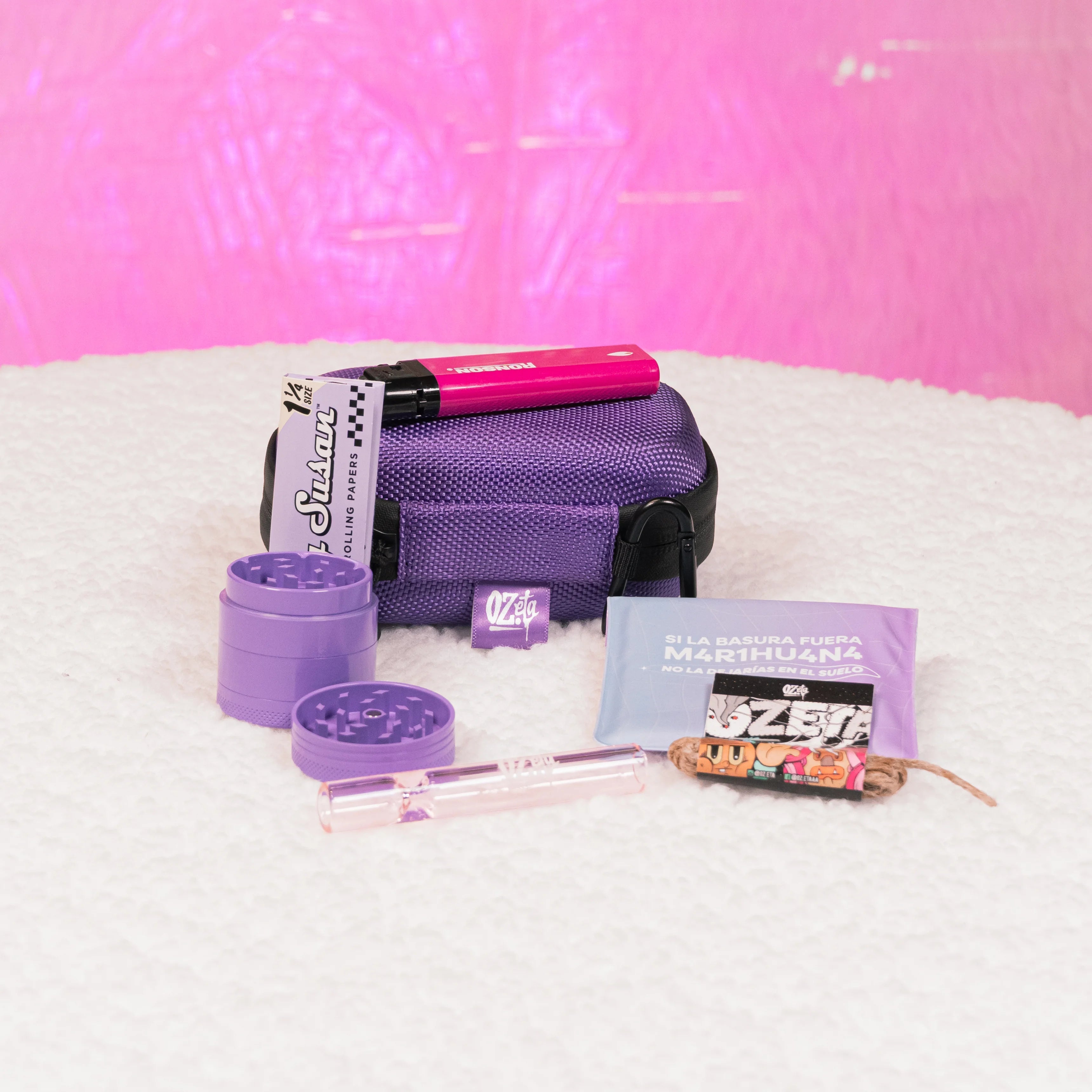 Pack Estuche Pequeño Morado + Papelería 🪻💜 - BaePinkPack
