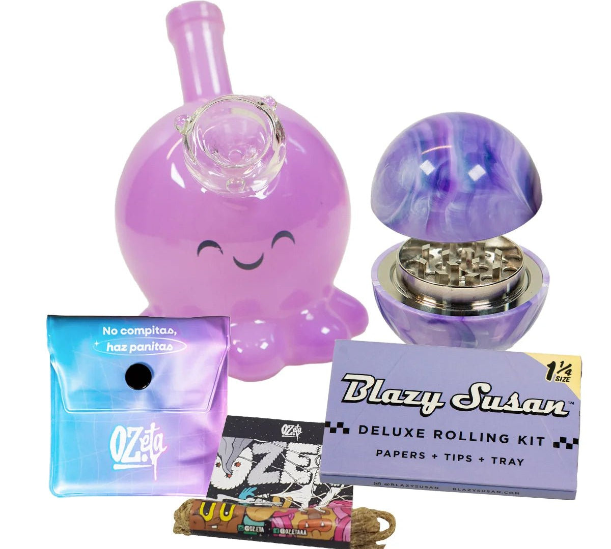 Pack Morado Bong Pulpo + Moledor Aesthetic 🔮✨ - BaePinkPack
