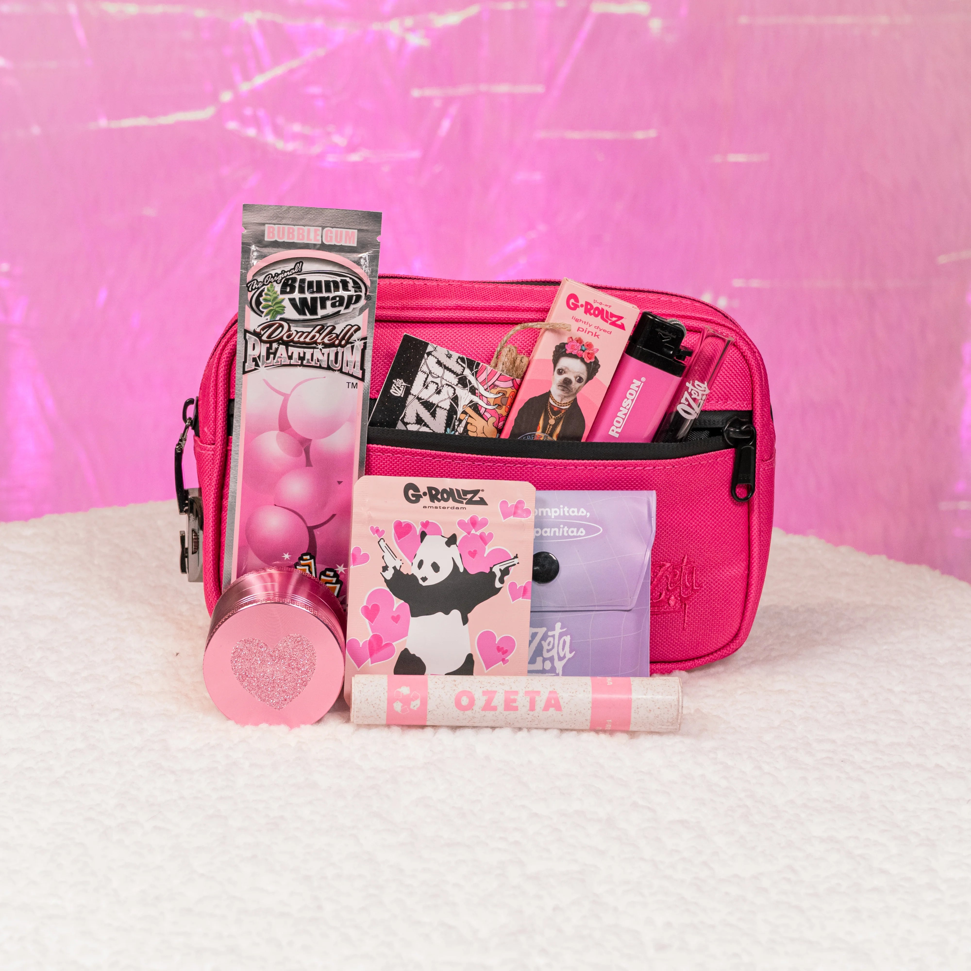 Pack Rosado Bolso + Moledor Corazon + Papeleria 💗✨ - BaePinkPack