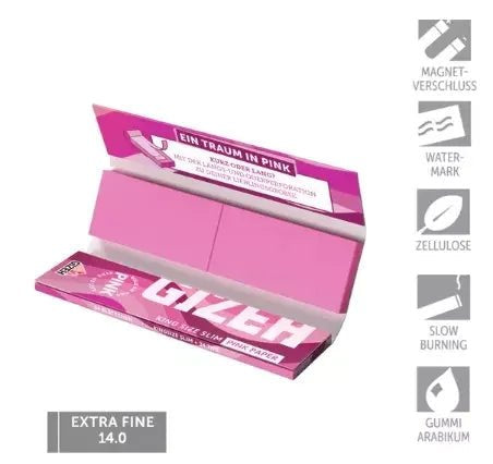 Papelillos Pink King Size + Boquillas Gizeh - BaePinkPapelillos