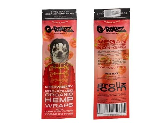 Pre-rolled Hemp Wraps x 2 Strawberry G-Rollz - BaePinkBlunt