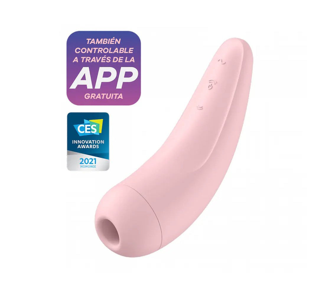 Vibrador c/ pulso de aire Satisfyer Curvy 2 + - BaePink