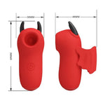 Vibrador de Dedo con Succión y Electroestimulación Pretty Love - BaePink