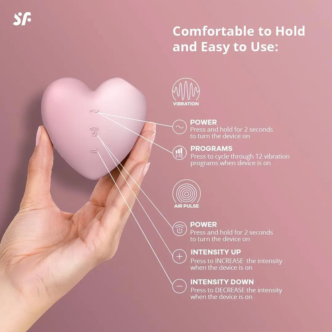 Vibrador Succionador Satisfyer Cutie Heart Red - BaePink