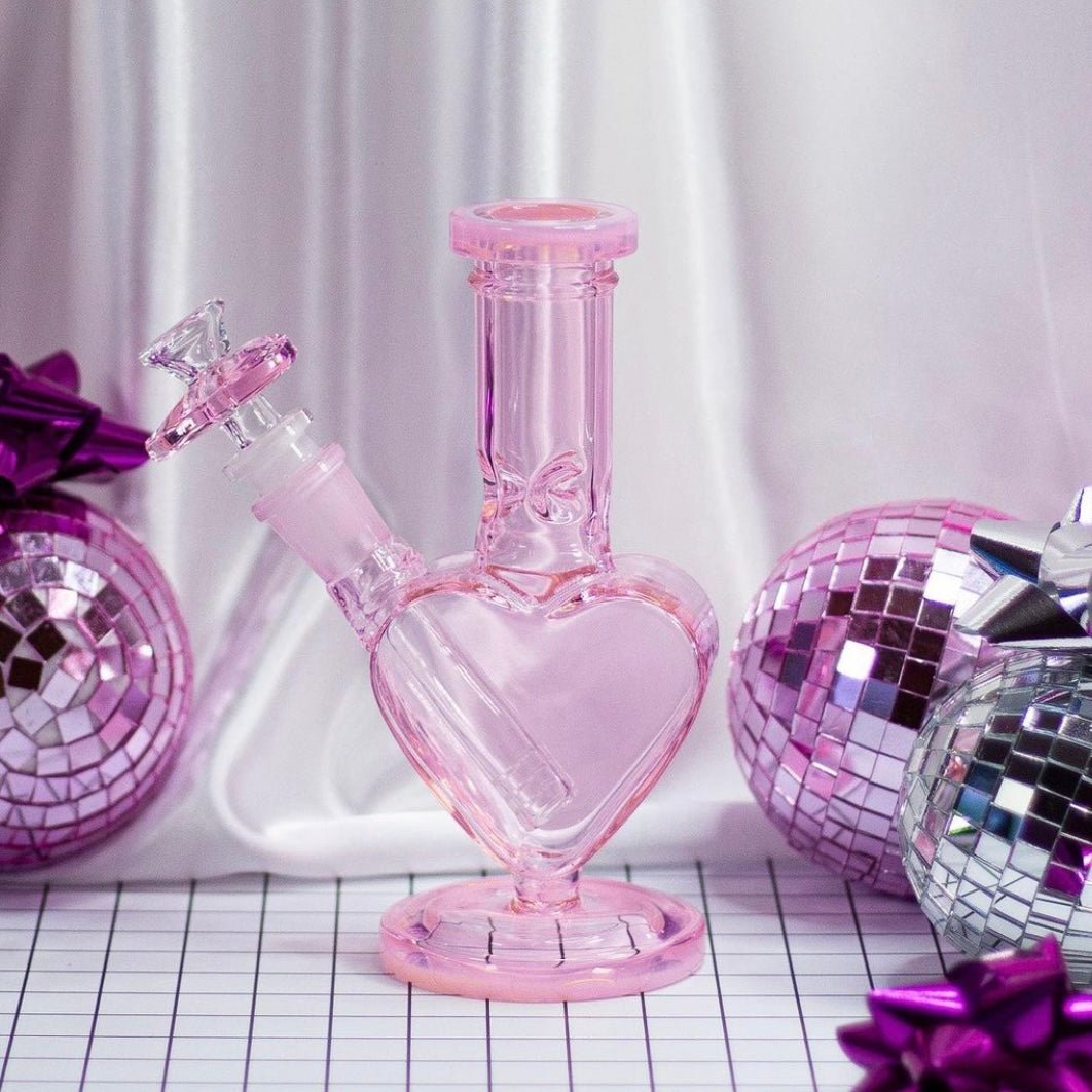 Bong Heart 16.5 cms + Quemador Corazón - BaePink