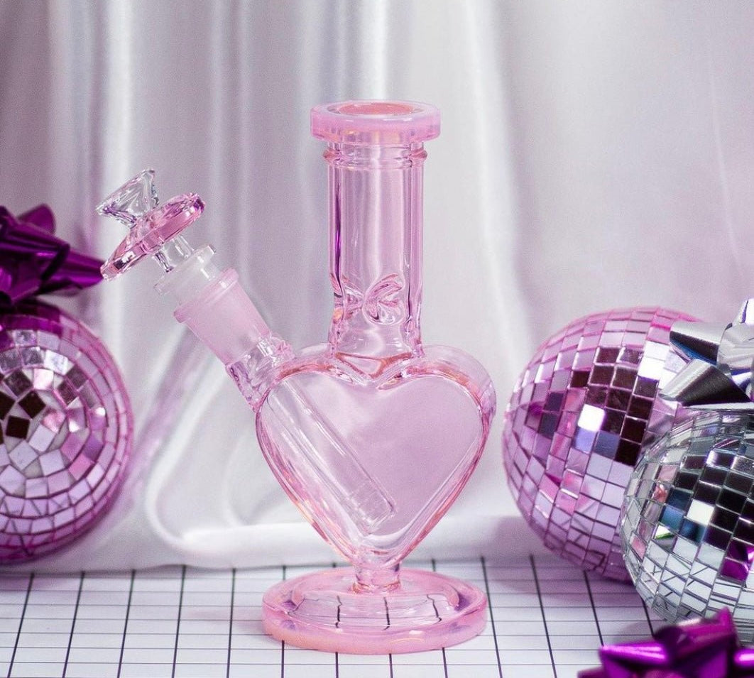 Bong Heart 16.5 cms + Quemador Corazón - BaePink