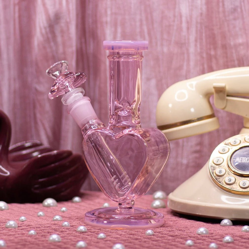 Bong Heart 16.5 cms + Quemador Corazón - BaePink