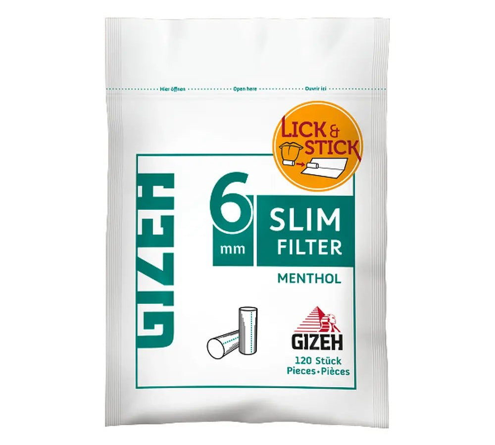 Filtros 6 mm Gizeh Slim Menthol - BaePink